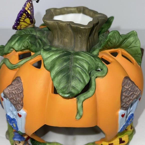 PartyLite Harvest Pumpkin Tea Light House Box P7316 Halloween Decor with candles - Picture 7 of 16